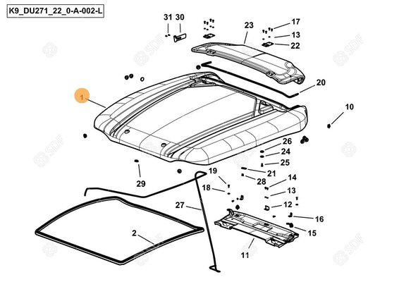 Pièces agricoles - Cabine et structure - ROOF