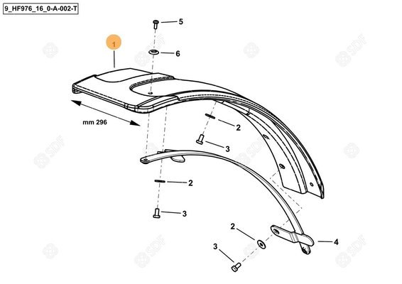 Pièces agricoles - Cabine et structure - LH FRONT MUDG. F WIDE