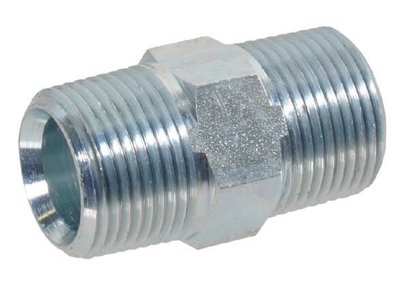 Pièces agricoles - Hydraulique - Raccord droit 1/4" NPT SS