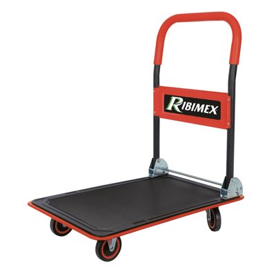 Levage et manutention - Diables et chariots - CHARIOT TRANSPORT 4 ROUES 200 KGS MANCHE PLIANT