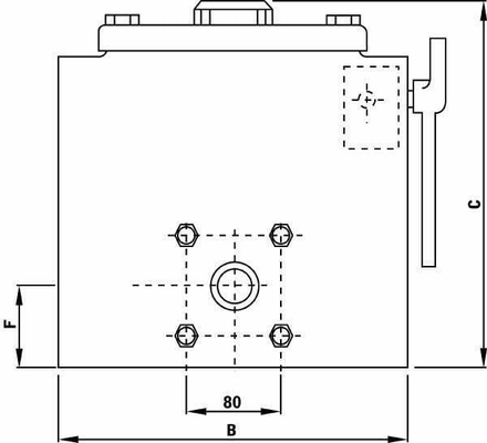 Pièces agricoles - Hydraulique - Pompe à 3 pistons avec réservoir 25l