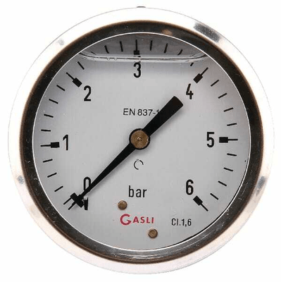 Pièces agricoles - Hydraulique - Manomètre Ø63 0-6bar ¼" ar.
