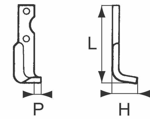 Pièces agricoles - Travail du sol - Lame de fraise g. Agria