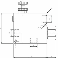 Pièces agricoles - Hydraulique - Régulateur de débit 3 voies Acier