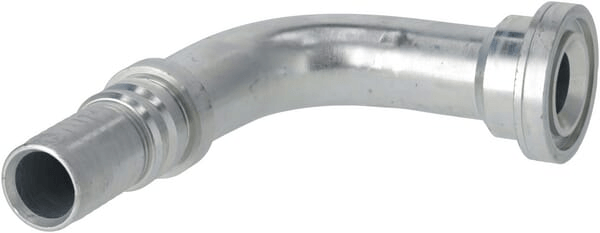 Pièces agricoles - Hydraulique - Raccord à sertir 4SH-DN25 avec bride ø47,6 mm 90° H100