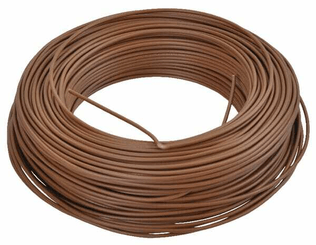 Pièces agricoles - Electricité - Conducteur PVC marron 2,5 mm²