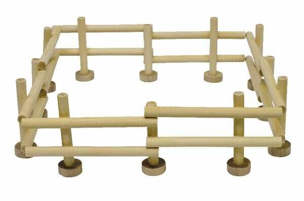 Loisirs - Jouets - Kit clôtures bois, 4pcs, 1:24