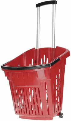 Pièces agricoles - Magasin - Panier plastique rouge/noir 457x350x550mm