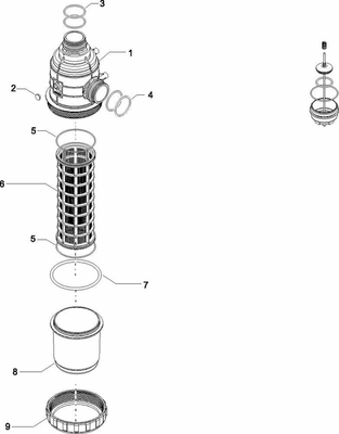 Pièces agricoles - Pièce Pulvérisateur - Filtre d'aspirat. 200-260l T7
