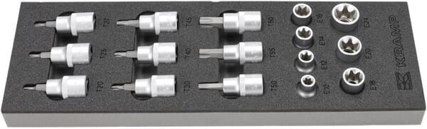 Outils - Outils divers - Jeu de douilles Torx 1/2" 16 pièces