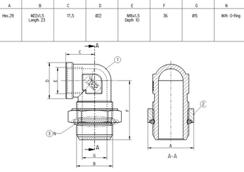 Pièces agricoles - Pièce divers - Accouplement angulaire M16/M22