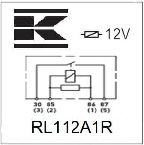 Pièces agricoles - Eclairage - Relais 12V, normalement ouvert, 40A, avec résistance, sans support.