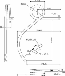 Pièces agricoles - Travail du sol - Dent carrée 1"vk-5/8" D.