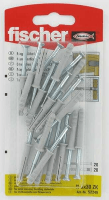 Pièces agricoles - Fasteners - Cheville à clouer avec vis Fischer