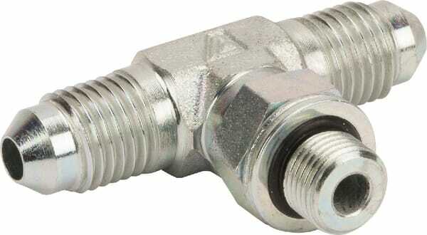 Pièces agricoles - Hydraulique - Adaptat.-T 7/16"JIC x 1/4"BSP