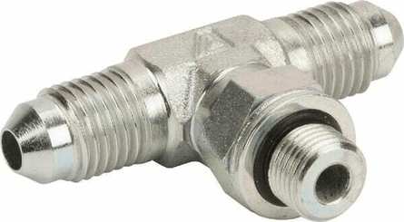 Pièces agricoles - Hydraulique - Adaptat.-T 7/16"JIC x 1/4"BSP