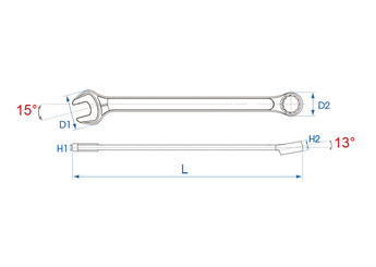 Outils - Outils divers - Clé mixte extra longue et légère 10mm