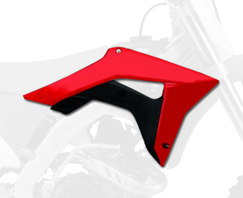 Pièces Quad & Motos - Plastiques - Ouïes de radiateur POLISPORT couleur origine 17 rouge/noir Honda CRF450R/RX