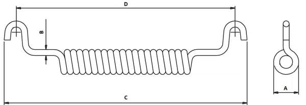 Pièces agricoles - Pièce divers - Ressort supérieur 18x4x170mm