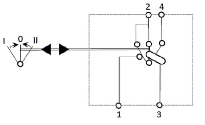 Pièces agricoles - Eclairage - Interrupteur à bascule, (I)-0-(II), maman sur maman, 12 V, 4 broches, options de blocage de différentiel