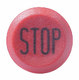 Interrupteur poussoir, Stop, rond, rouge