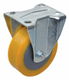 Roue fixe roulement polyurethane Ø125x40mm, Fixation de plaque: 85x100mm Load: 300kg, Ro-Carr
