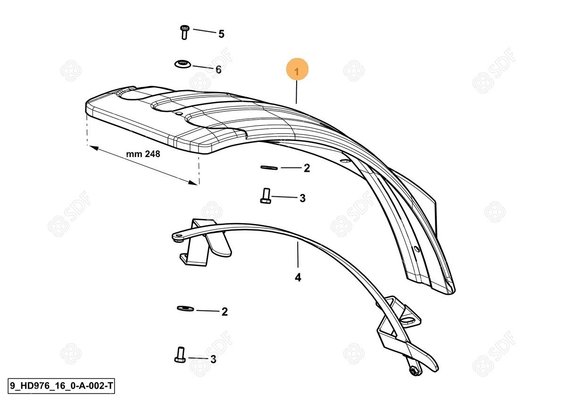 Pièces agricoles - Cabine et structure - LH FRONT MUDG. S WIDE