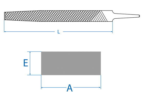 Outils - Outils divers - Lime plate de 200mm sans manche