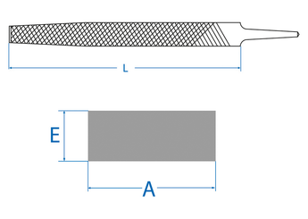 Outils - Outils divers - Lime plate de 200mm sans manche