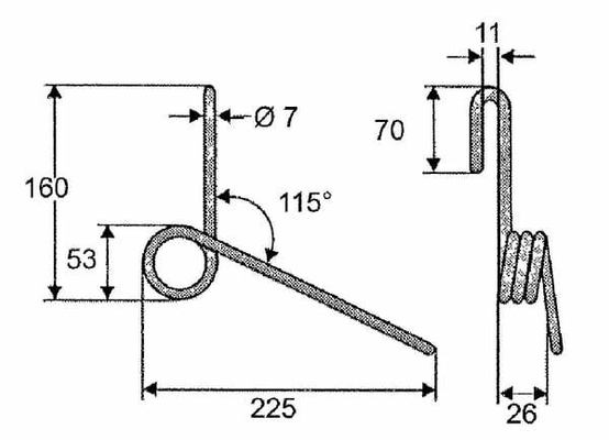 Pièces agricoles - Travail du sol - Dents de herse Nodet