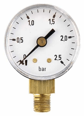 Pièces agricoles - Hydraulique - Manomètre Ø40 0-2,5bar ?" inf.
