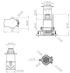 Pièces agricoles - Eclairage - Fiche de remorque 7 pôles, plastique, 12V, bornes à vis, protection contre les intempéries