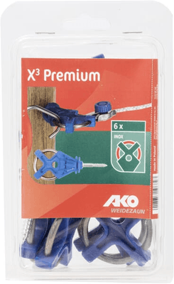 Pièces agricoles - Cloture,Jardin & Sylviculture - Isolateur de porte X³ bleu inoxydable (6x)