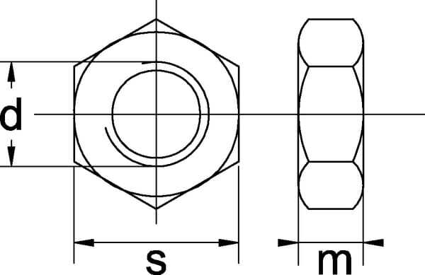 Pièces agricoles - Fasteners - Écrou M16 cl.8 zingué