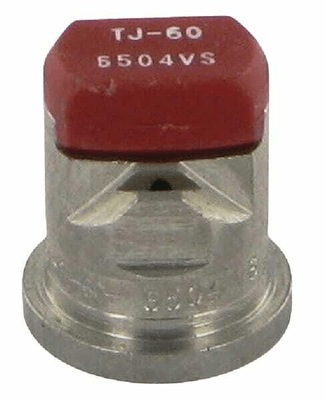 Pièces agricoles - Pièce Pulvérisateur - Buse à double jets plat TJ 65° 4 rouge acier inoxydable TeeJet