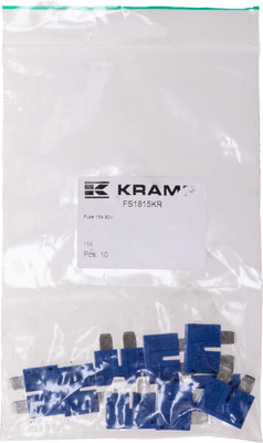 Pièces agricoles - Eclairage - Fuse standard blade 80V 15A blue pack 10x Kramp