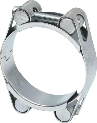 Pièces agricoles - Fasteners - Collier de serrage, 70-80 mm double boulon, double bande DIN912 zingué Kramp