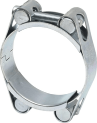 Pièces agricoles - Fasteners - Collier de serrage, 70-80 mm double boulon, double bande DIN912 zingué Kramp