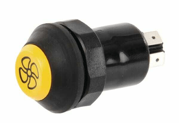 Pièces agricoles - Electricité - Interrupteur à poussoir, ventilation, rond, jaune