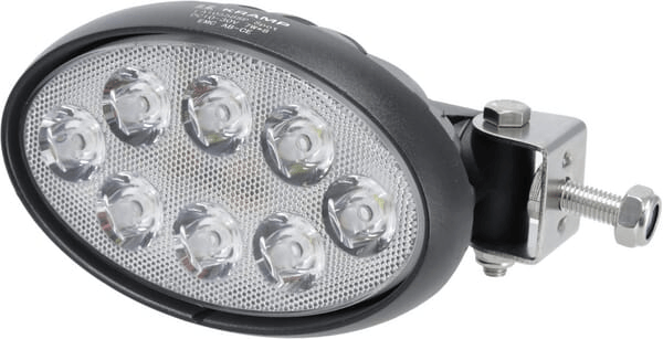 Pièces agricoles - Eclairage - Phare de travail LED, 56W, 5320lm, ovale, 10/30V, 160x129x68mm, Deutsch fiche, Spot, 8 LED