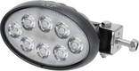 Phare de travail LED, 56W, 5320lm, ovale, 10/30V, 160x129x68mm, Deutsch fiche, Spot, 8 LED