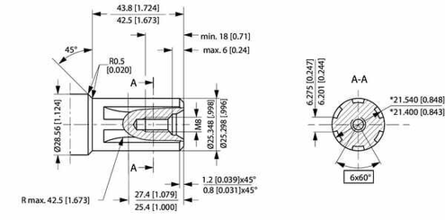 Pièces agricoles - Hydraulique - Moteur orbital, arbre 1" Z6 A2