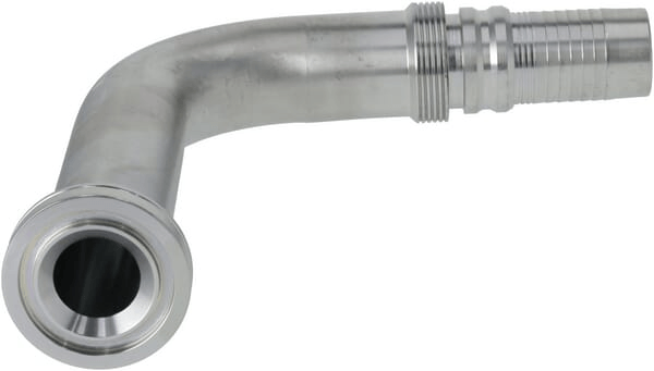 Pièces agricoles - Hydraulique - Raccord à sertir 4SH-DN32 avec bride ø54,0 mm 90° H185