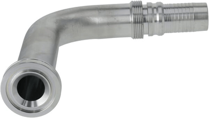 Pièces agricoles - Hydraulique - Raccord à sertir 4SH-DN32 avec bride ø54,0 mm 90° H185