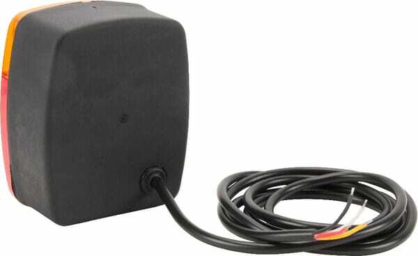 Pièces agricoles - Eclairage - Feu arrière multifonction LED carré, 12-24V, 121x101x56mm, Kramp