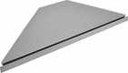 Tablette 90° ext. 37cm alu.