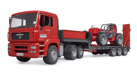Loisirs - Jouets - Camion surbaissé Manitou MAN TGA avec chargeur télescopique MLT 633