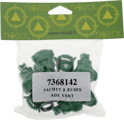 Pièces agricoles - Pièce Pulvérisateur - Jeu de buses à injection d'air (8 pièces) ADX 120° 015 vert