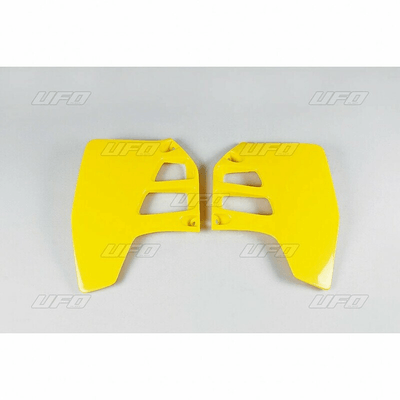 Pièces Quad & Motos - Plastiques - Ouïes de radiateur UFO jaune Suzuki RM125/250