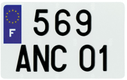 Plaques d'immatriculation PVC et fonds blancs PPI - SIV 210x130 département 974 - 10 pièces